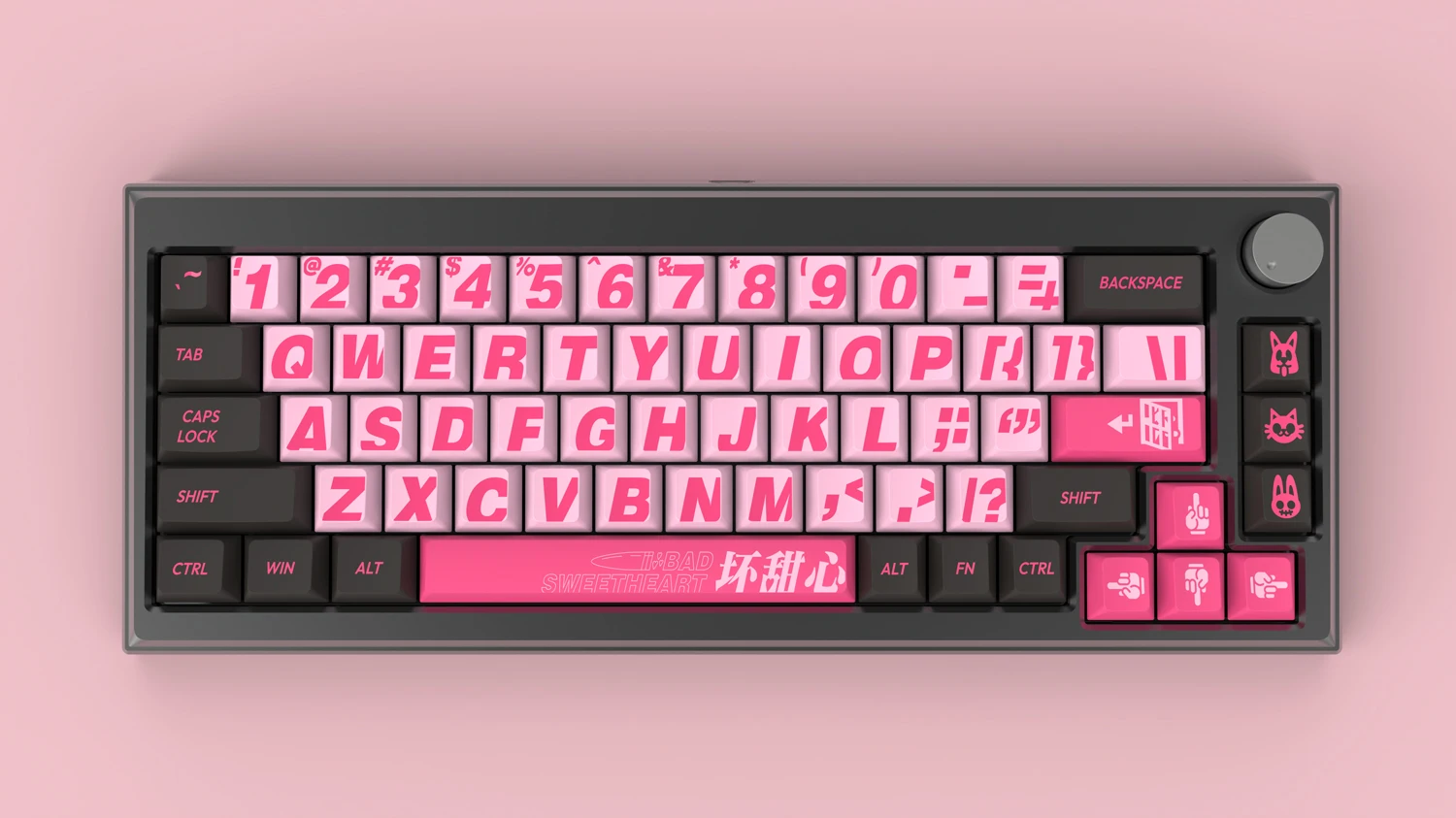 Набор клавиш Finalkey Bad сердечко, вишневый профиль PBT, сублимационные клавиши для механической клавиатуры
Набор клавиш Finalkey Bad сердечко, вишневый профиль PBT, сублимационные клавиши для механической клавиатуры