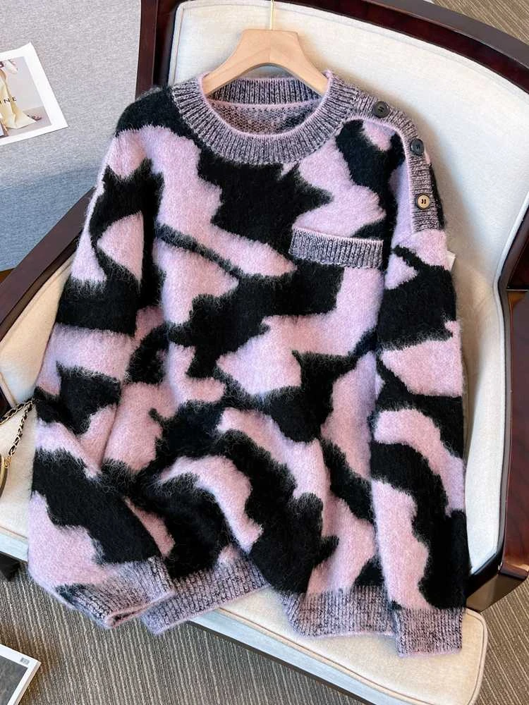 2023 Autumn Winter Casual Y2K Knitting Long Sleeve Print Pullovers Korean Fashion Women Round Neck Loose Fit Ladies Sweater
2023 Autumn Winter Casual Y2K Knitting Long Sleeve Print Pullovers Korean Fashion Women Round Neck Loose Fit Ladies Sweater