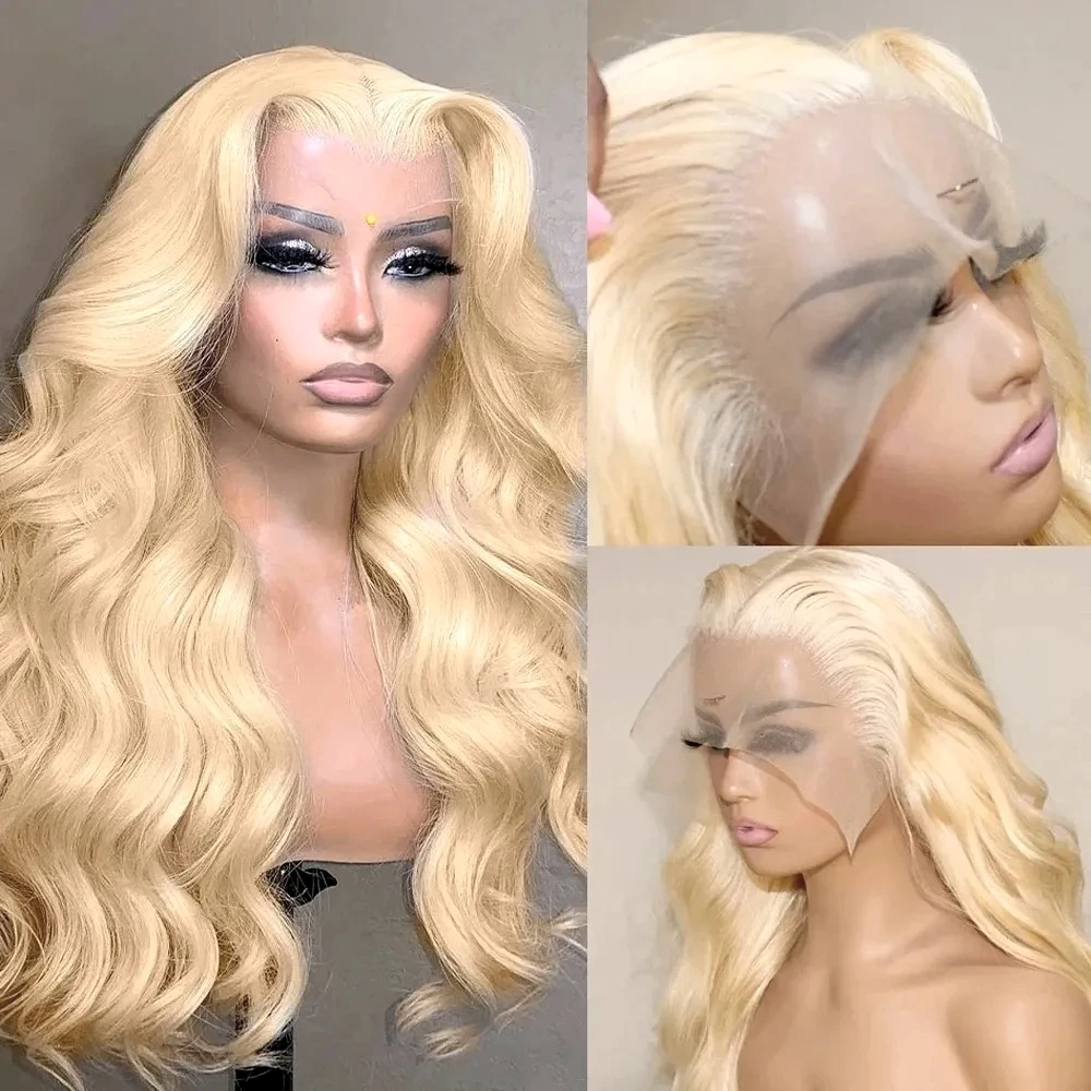 613 Honey Blonde Body Wave Lace Front Wig Synthetic Glueless Preplucked 13x4 HD Lace Front Wigs For Women Cosplay Black/Pink
613 Honey Blonde Body Wave Lace Front Wig Synthetic Glueless Preplucked 13x4 HD Lace Front Wigs For Women Cosplay Black/Pink