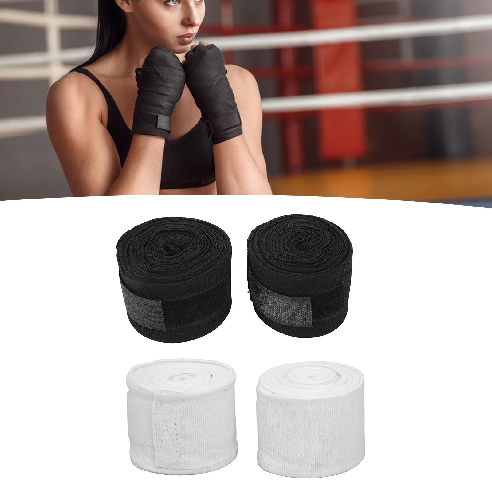 Sports Hand Wraps Cotton Quick Drying Muay Thai Hand Wraps Hook Loop Design 5m Semi Elastic for Training
Sports Hand Wraps Cotton Quick Drying Muay Thai Hand Wraps Hook Loop Design 5m Semi Elastic for Training