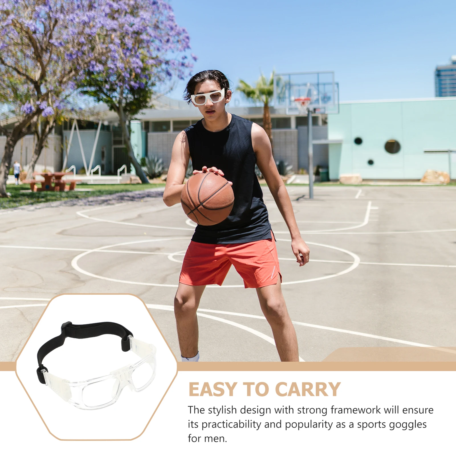 Sports Goggles Anti-Fog Safety Glasses for Men Portable Lightweight Comfortable Outdoor Travel Basketball Practice Football
Sports Goggles Anti-Fog Safety Glasses for Men Portable Lightweight Comfortable Outdoor Travel Basketball Practice Football