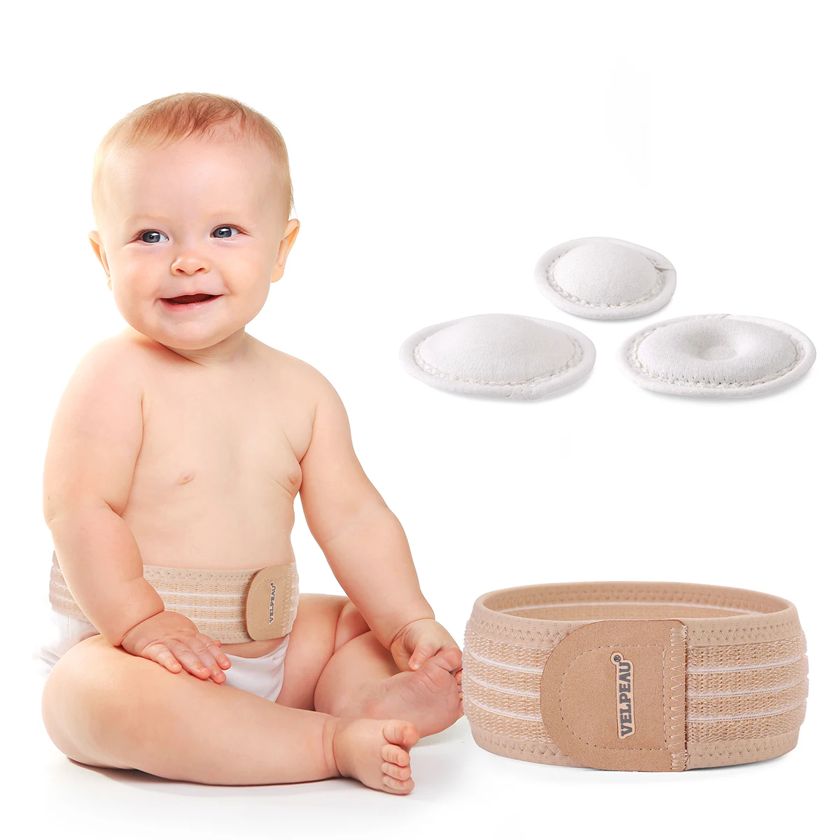 Umbilical Hernia Belt Baby, Newborn Belly Button Navel Band with 3 Compression Pads, Abdominal Binder Support for Infant
Umbilical Hernia Belt Baby, Newborn Belly Button Navel Band with 3 Compression Pads, Abdominal Binder Support for Infant