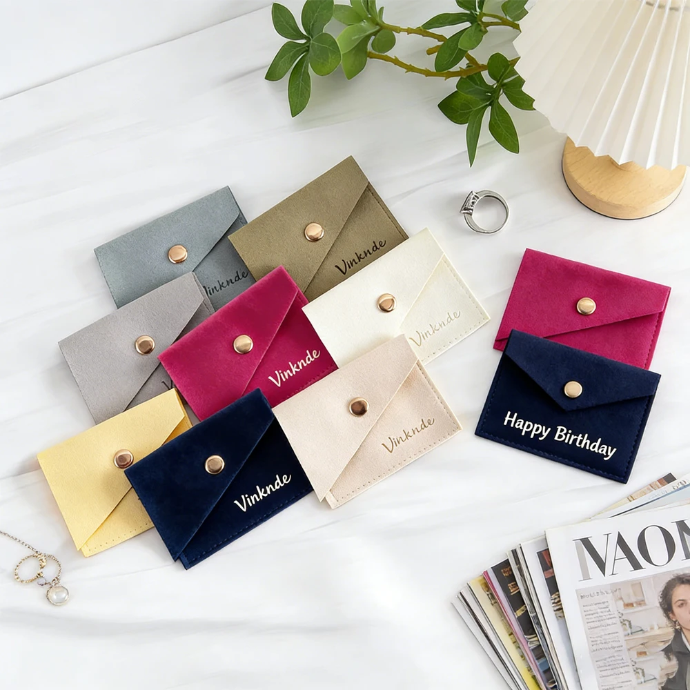 100Pcs Custom Logo Jewelry Packaging Microfiber Bags Brooch Ring Earrings Necklace Bracelet Gift Velvet Package Snap Dust Bags
100Pcs Custom Logo Jewelry Packaging Microfiber Bags Brooch Ring Earrings Necklace Bracelet Gift Velvet Package Snap Dust Bags