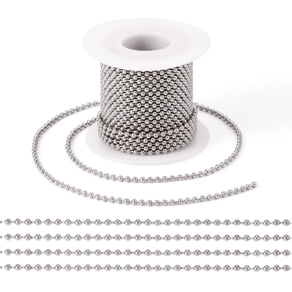 DIY 304 Stainless Steel Ball Chains Necklaces Kits Tag Connector Necklaces Women Choker For DIY Pendant Jewelry Findings
DIY 304 Stainless Steel Ball Chains Necklaces Kits Tag Connector Necklaces Women Choker For DIY Pendant Jewelry Findings