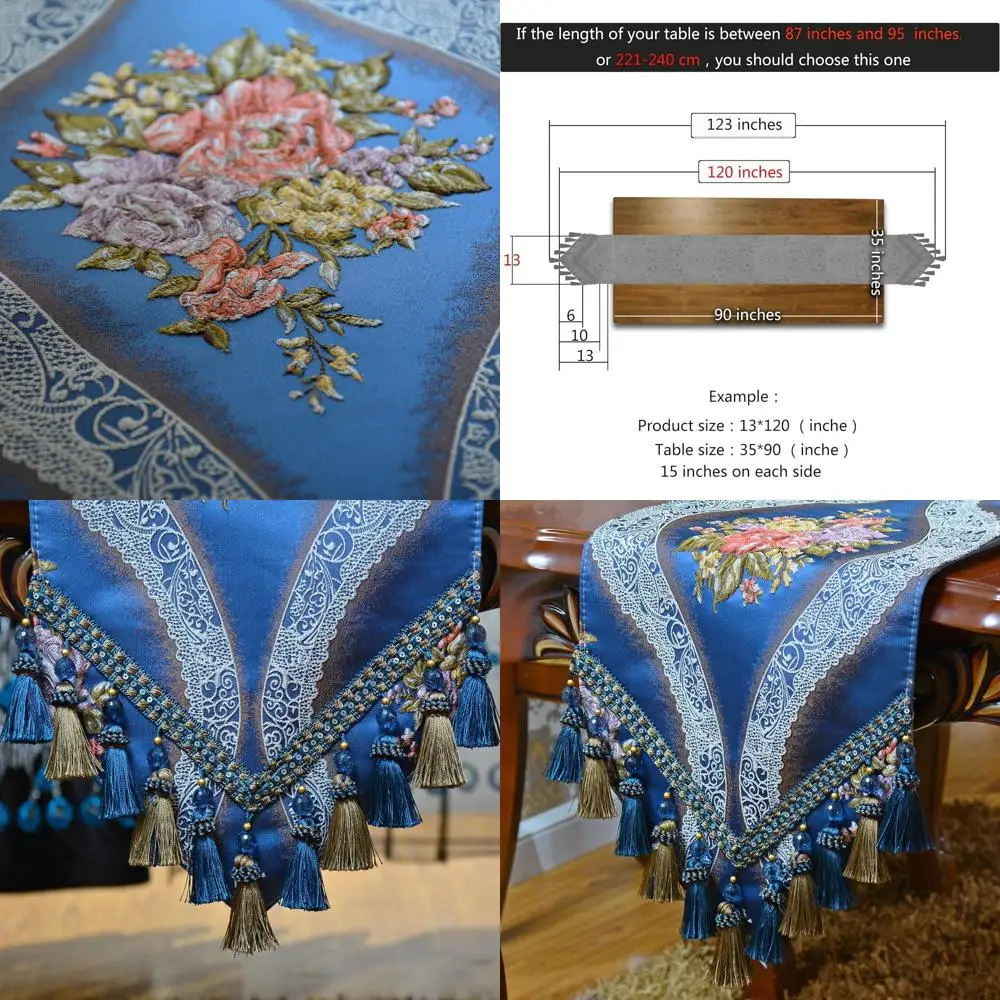 Роскошная синяя бархатная дорожка на стол, длина 120 см, винтажный дамасский узор, идеально подходит для столовой и гостиной, элегантный гобелен с бисером
Роскошная синяя бархатная дорожка на стол, длина 120 см, винтажный дамасский узор, идеально подходит для столовой и гостиной, элегантный гобелен с бисером