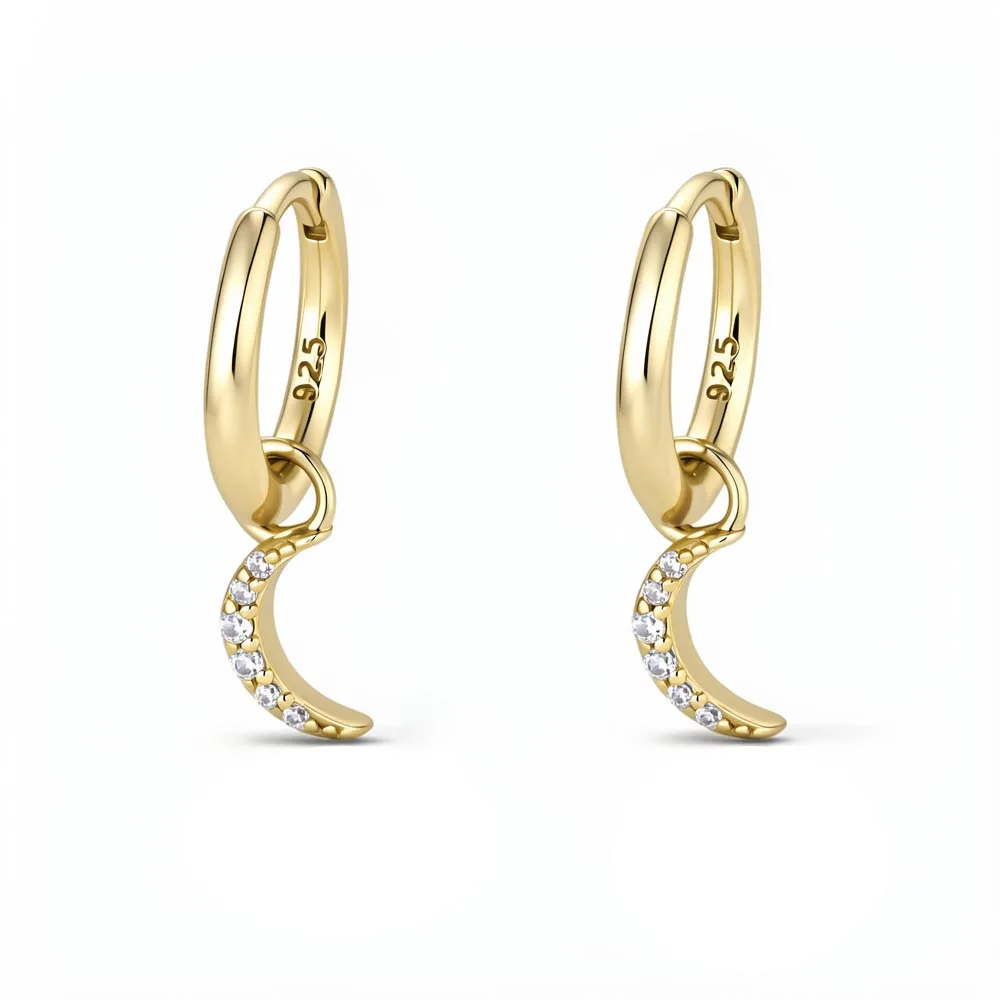 S925 Sterling Silver Minimalist Small Micro-Set Zircon Moon Earrings for Women Luxury Niche Trendy Versatile Elegant Ear Jewelry
S925 Sterling Silver Minimalist Small Micro-Set Zircon Moon Earrings for Women Luxury Niche Trendy Versatile Elegant Ear Jewelry