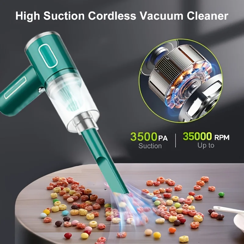 Portable Handheld Vacuum Cleaner - with Powerful Suction, Suitable for Cars, Offices And Homes, with Strong Suction.
Portable Handheld Vacuum Cleaner - with Powerful Suction, Suitable for Cars, Offices And Homes, with Strong Suction.