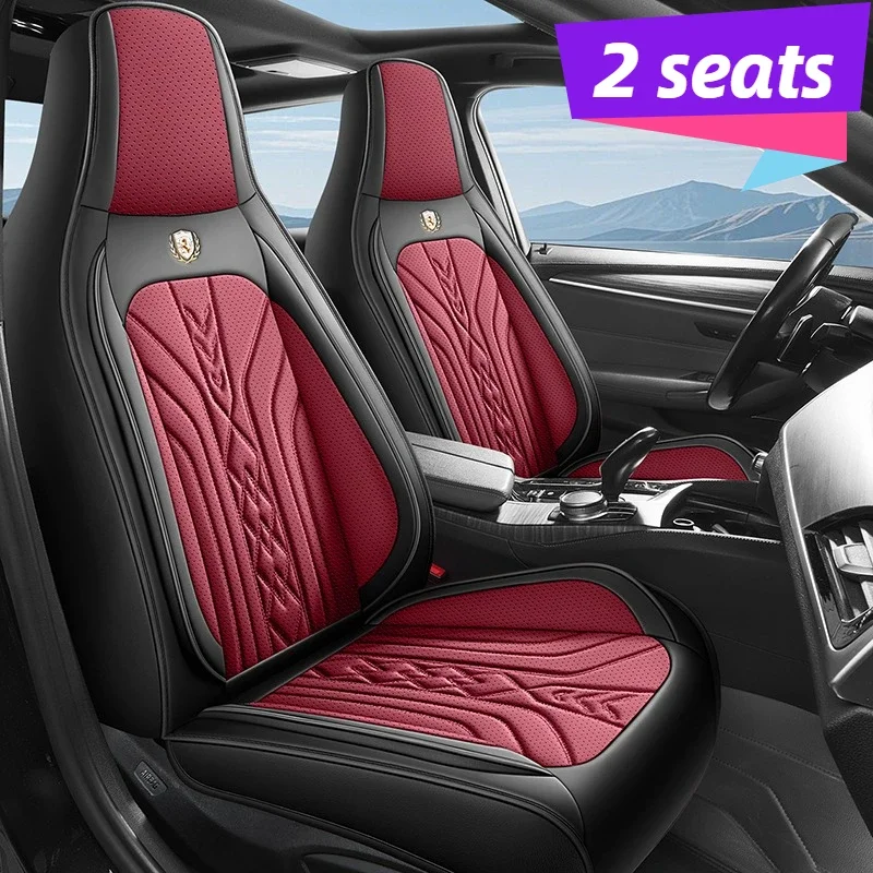 2Pcs Universal Front Seat Covers for Integrated Seats, Premium Nappa Leather Full Wrap,for Most One-Piece CAR Front Seats
2Pcs Universal Front Seat Covers for Integrated Seats, Premium Nappa Leather Full Wrap,for Most One-Piece CAR Front Seats