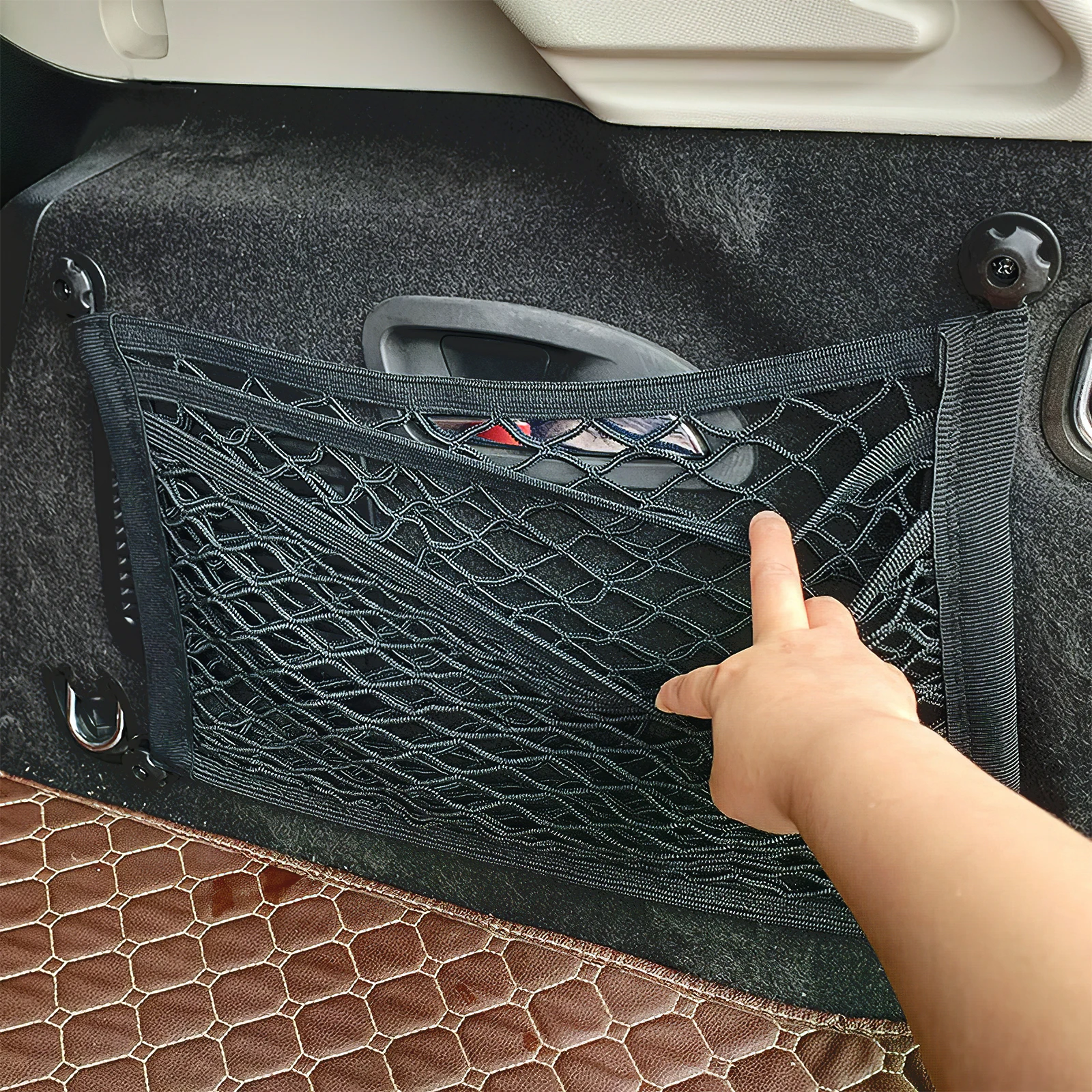 2pcs Car Storage 17.7x9.8Inches Polyester ABS Trunk Organizer Mesh Bag Cargo Net Car SUV Storage Solution Truck Net
2pcs Car Storage 17.7x9.8Inches Polyester ABS Trunk Organizer Mesh Bag Cargo Net Car SUV Storage Solution Truck Net