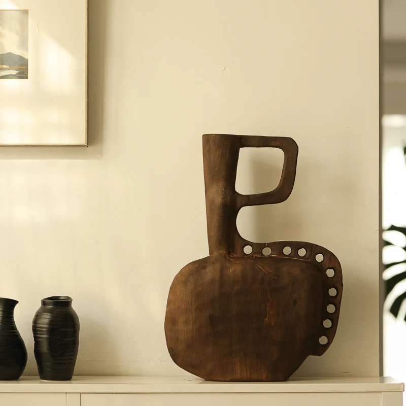 Solid wood wabi art style overall carving vase ornament B & B hotel art ornament ethnic style ornament
Solid wood wabi art style overall carving vase ornament B & B hotel art ornament ethnic style ornament