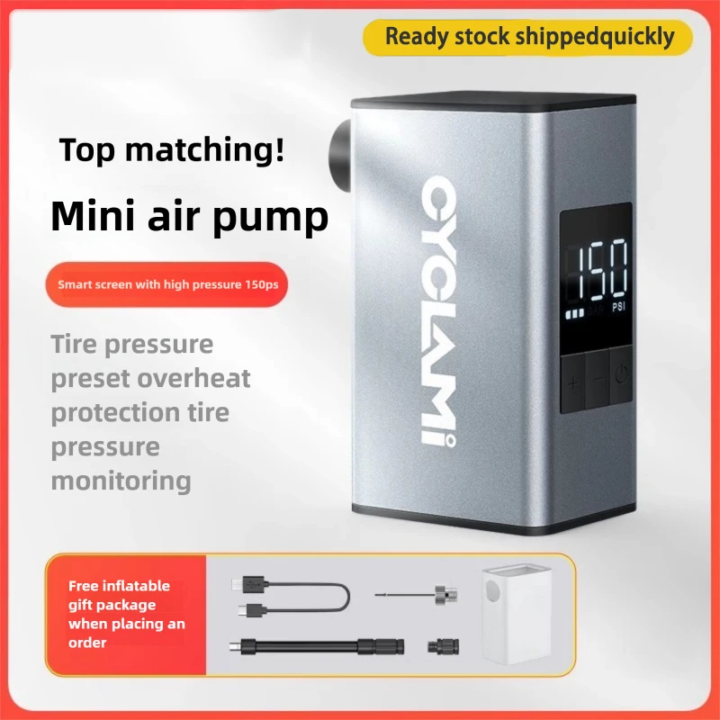Portable High Pressure Air Pump 150 PSI Bike Tire Air Pump Digital Pressure Tester Display for Bicycle Car Pocket Auto Inflator
Portable High Pressure Air Pump 150 PSI Bike Tire Air Pump Digital Pressure Tester Display for Bicycle Car Pocket Auto Inflator