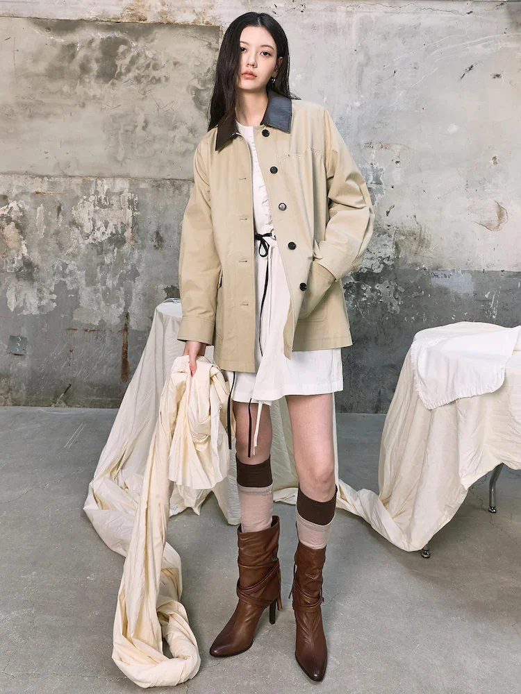 Noxiao La Authentic Spring 2026 Brand KP Detachable Collar Thin Windbreaker Jacket Loose Fit Long Sleeve Cotton Casu...
Noxiao La Authentic Spring 2026 Brand KP Detachable Collar Thin Windbreaker Jacket Loose Fit Long Sleeve Cotton Casu...