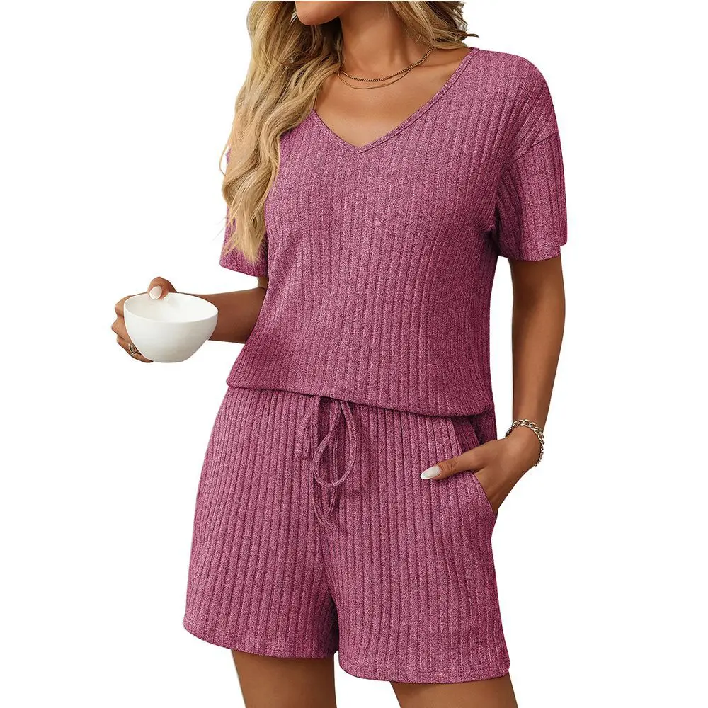 New In Matching Sets Summer New Women's Vacation Fashion Casual Suit Solid Color Spring Round Neck Loose Shorts Suit 2025
New In Matching Sets Summer New Women's Vacation Fashion Casual Suit Solid Color Spring Round Neck Loose Shorts Suit 2025