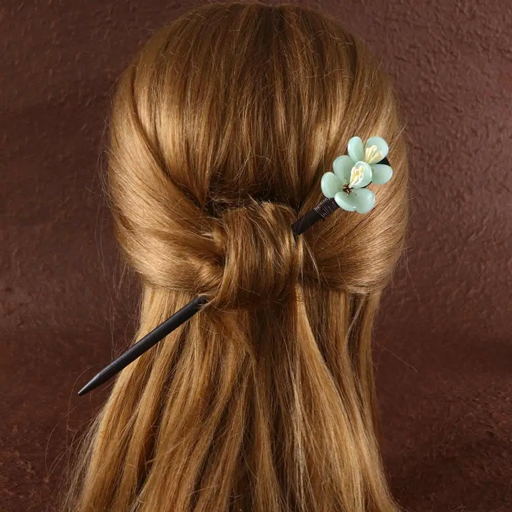 1 Pc Hanfu Dress Handmade Glass Flower Wooden Hairpin Hair Fork Hair Sticks
1 Pc Hanfu Dress Handmade Glass Flower Wooden Hairpin Hair Fork Hair Sticks