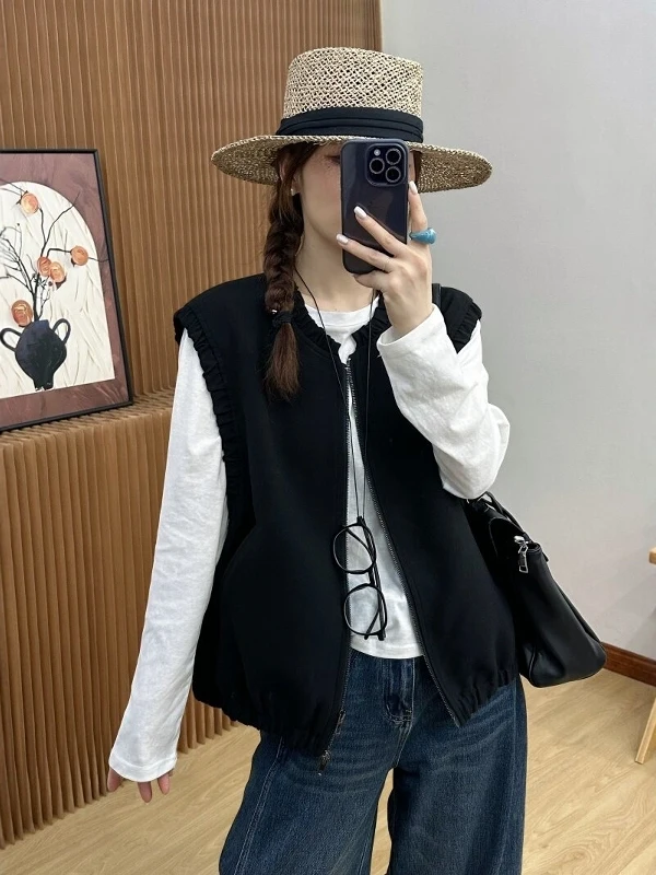 Loose Women's Vest Outerwear Spring 2026 Wooden Sve Collar Layering Casual Tank Top plus Size Faion Commute Sle
Loose Women's Vest Outerwear Spring 2026 Wooden Sve Collar Layering Casual Tank Top plus Size Faion Commute Sle