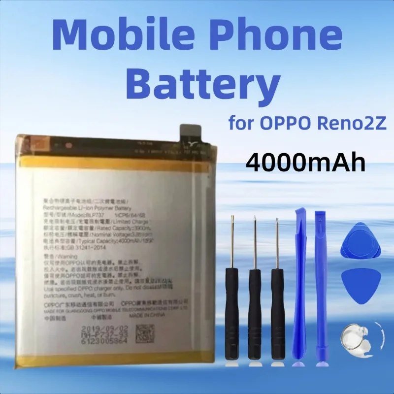 4000 мАч, новинка для аккумулятора мобильного телефона OPPO Reno2Z BLP737 
4000 мАч, новинка для аккумулятора мобильного телефона OPPO Reno2Z BLP737