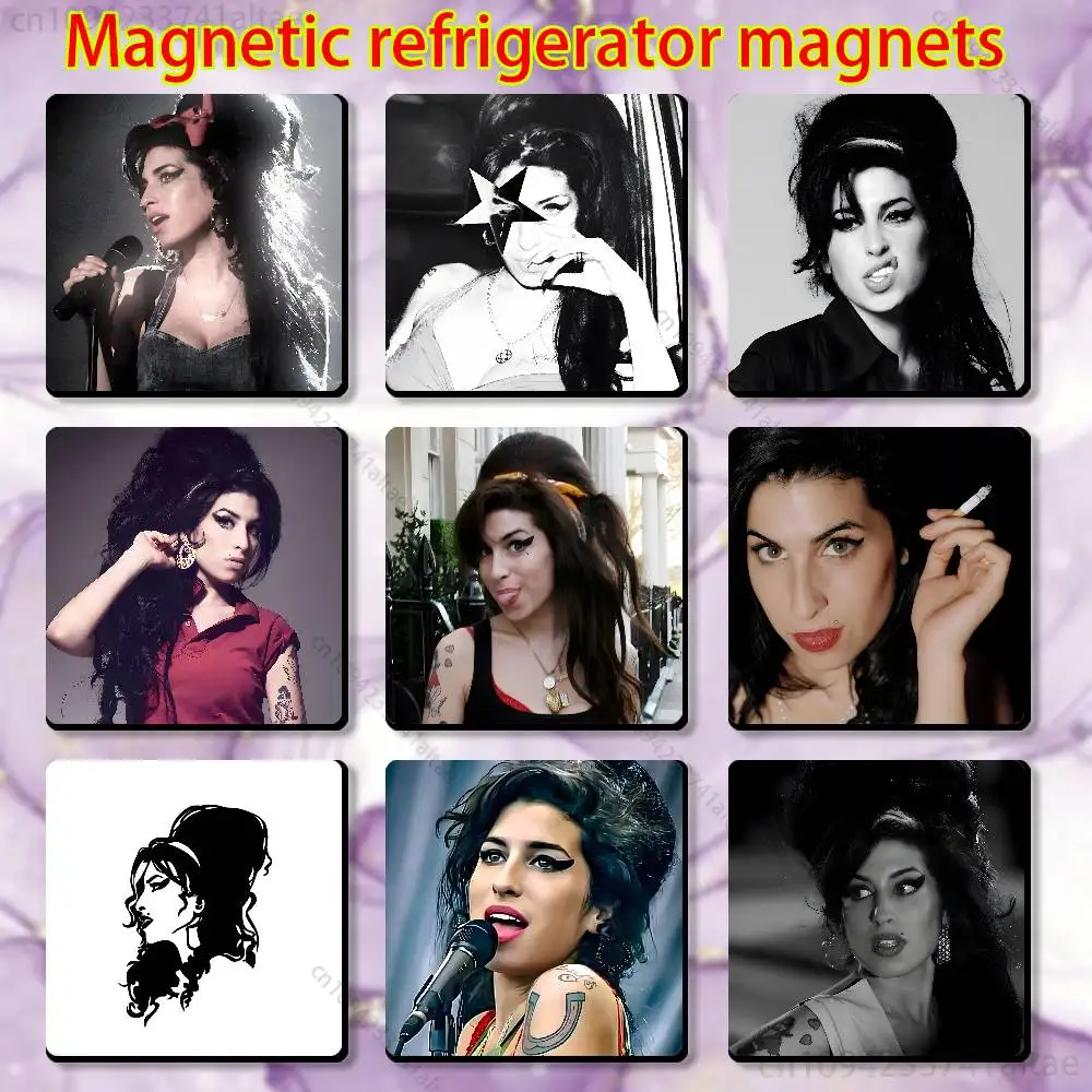 Vintage Singer A-Amy Winehouse Fridge Magnet Square Stickers Personalize Home Decor Souvenirs Gift
Vintage Singer A-Amy Winehouse Fridge Magnet Square Stickers Personalize Home Decor Souvenirs Gift