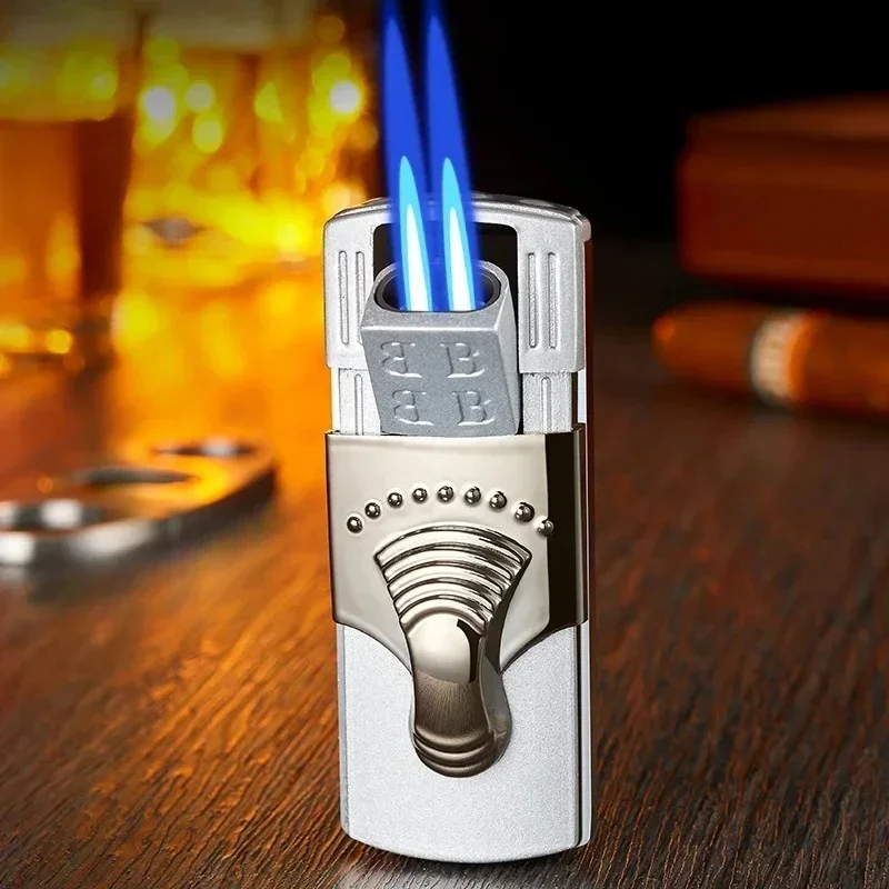 Outdoor Windproof Dual Flame Turbo Lighter Creative Metal Butane Gas Lighter Men's Gift Cigarette Accessories
Outdoor Windproof Dual Flame Turbo Lighter Creative Metal Butane Gas Lighter Men's Gift Cigarette Accessories