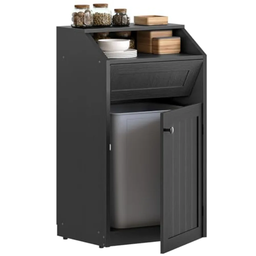 Trash Cabinet, Freestanding Trash Can Cabinet, Wooden Recycling with Flip Door, 10 Gallon Hidden Kitchen Garbage Can for Kitche
Trash Cabinet, Freestanding Trash Can Cabinet, Wooden Recycling with Flip Door, 10 Gallon Hidden Kitchen Garbage Can for Kitche