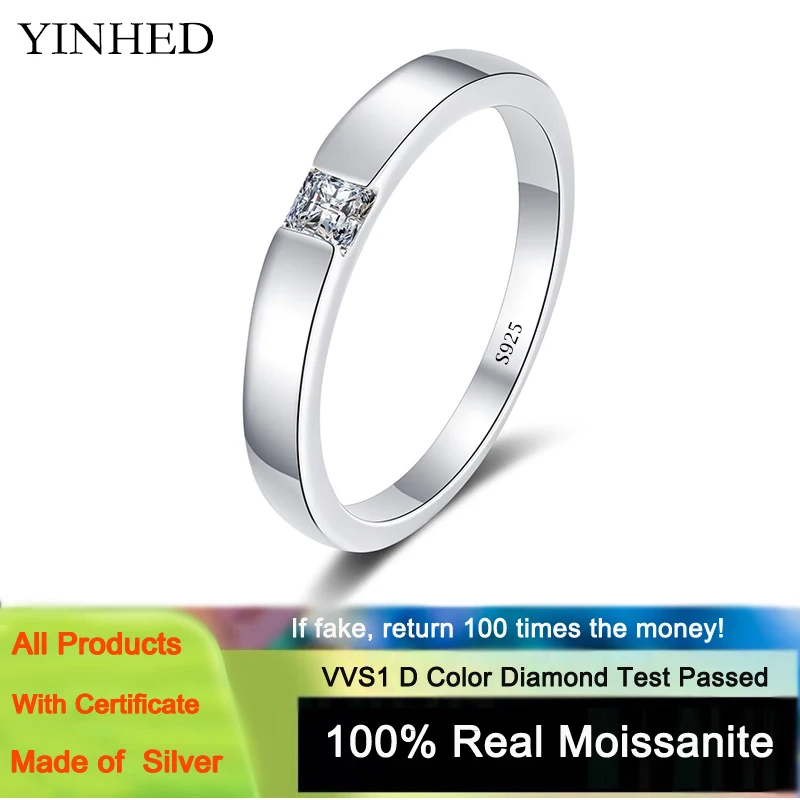 YINHED Simple Design Princess Cut 0.3CT Moissanite Diamond Engagement Rings for Women Men 925 Sterling Silver Wedding Jewelry
YINHED Simple Design Princess Cut 0.3CT Moissanite Diamond Engagement Rings for Women Men 925 Sterling Silver Wedding Jewelry