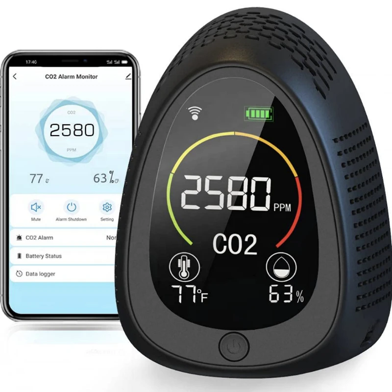 Air Quality Monitor Device for Indoor and Greenhouse Gas Analyzer Wifi Smoke Temperature Humidity Co2 Sensor Meter
Air Quality Monitor Device for Indoor and Greenhouse Gas Analyzer Wifi Smoke Temperature Humidity Co2 Sensor Meter