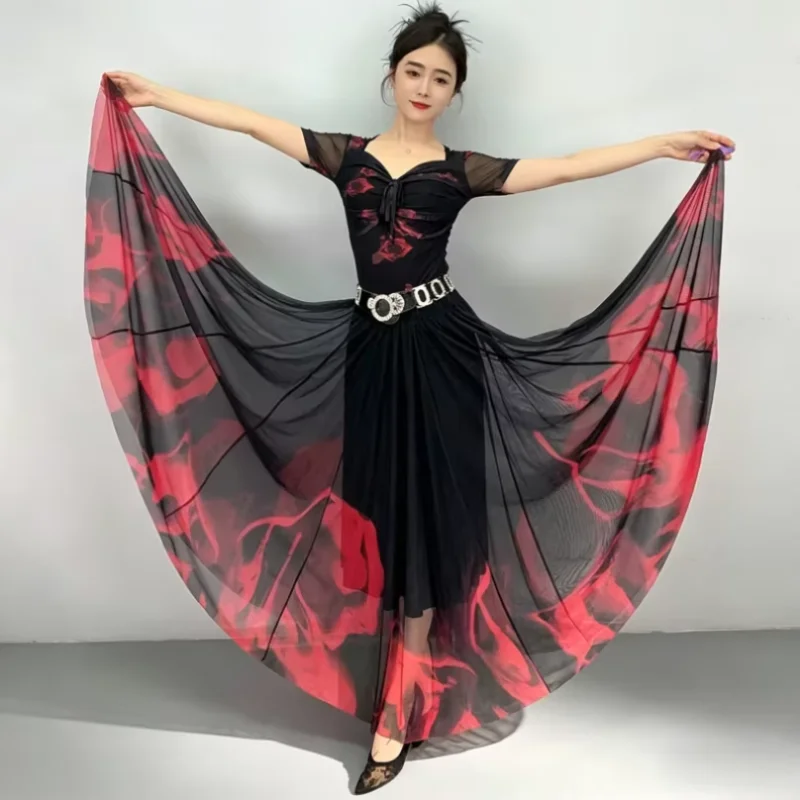 Modern dance Ballet Dance Skirts Women Elegant Long Gradient Flowy Skirt Gymnastics Practice Dancewear Classical Dancing Costume
Modern dance Ballet Dance Skirts Women Elegant Long Gradient Flowy Skirt Gymnastics Practice Dancewear Classical Dancing Costume