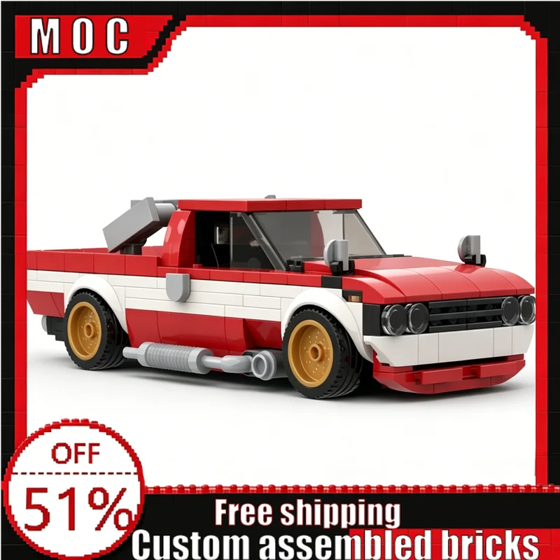 327 Parts Retro Wide Body Sport Pickup MOC Building Block Bricks Educational Diy Assembly Toys Creative Birthday Christmas Gifts
327 Parts Retro Wide Body Sport Pickup MOC Building Block Bricks Educational Diy Assembly Toys Creative Birthday Christmas Gifts