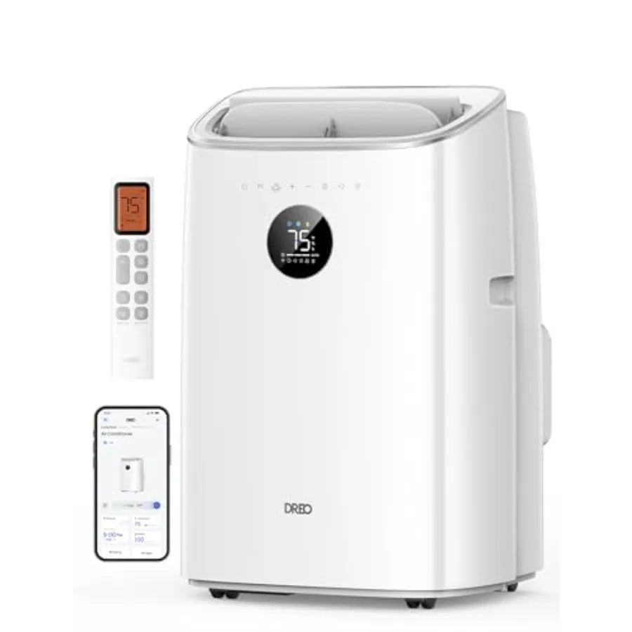 Portable Air Conditioner 318S, 8000 BTU ASHRAE 5000 BTU DOE Smart AC Unit for Bedroom with Drainage-free Cooling, FanandDehumid
Portable Air Conditioner 318S, 8000 BTU ASHRAE 5000 BTU DOE Smart AC Unit for Bedroom with Drainage-free Cooling, FanandDehumid