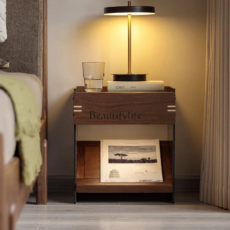 ls 04Solid wood bedside table Small Nordic black walnut bedroom side cabinet Simple storage Bedside rack
ls 04Solid wood bedside table Small Nordic black walnut bedroom side cabinet Simple storage Bedside rack