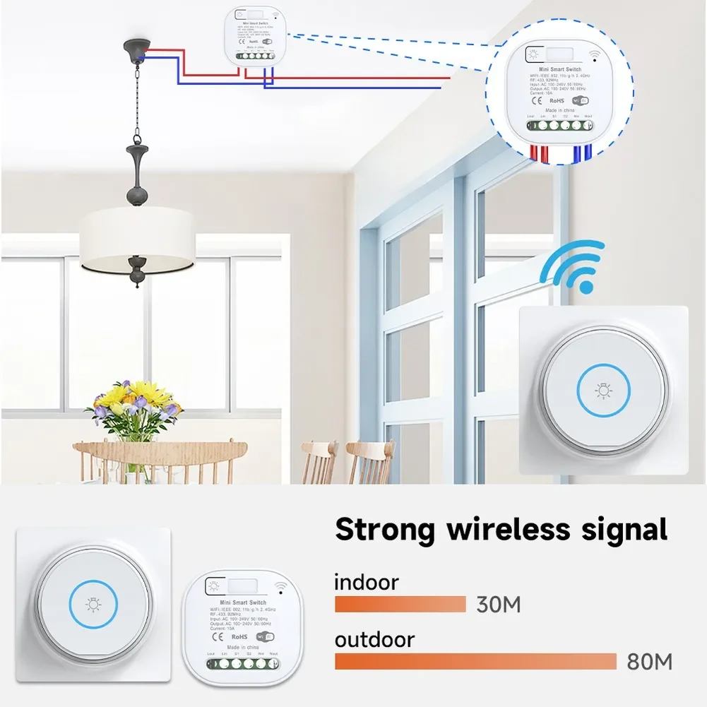 1pc WSwitch Without Battery Set Receiver 10 A Wireless Switch 250 V Wireless Light Switch WithouWithou Iring Required: This W
1pc WSwitch Without Battery Set Receiver 10 A Wireless Switch 250 V Wireless Light Switch WithouWithou Iring Required: This W