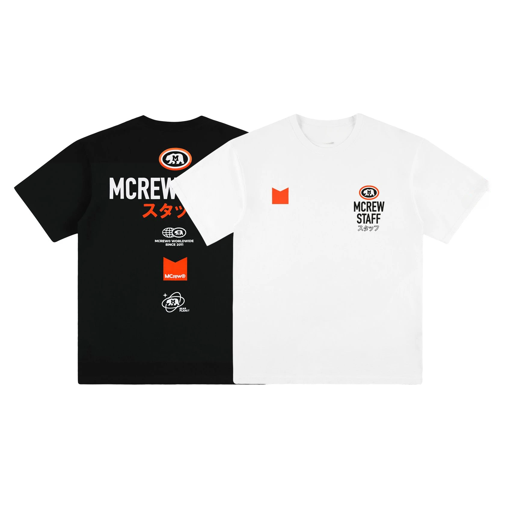 MCrewCABEAR Series TOKYO Tokyo STAFF Printed White Black Cotton Round Neck Short Sleeve T-shirt for Men and Women
MCrewCABEAR Series TOKYO Tokyo STAFF Printed White Black Cotton Round Neck Short Sleeve T-shirt for Men and Women