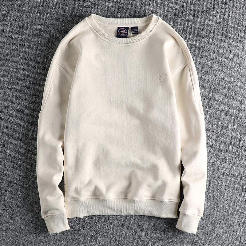 Autumn and Winter New American Retro Heavyweight Knitted Embroidery Sweatshirt Men's Simple Pure Cotton Loose Pullover Sportwear
Autumn and Winter New American Retro Heavyweight Knitted Embroidery Sweatshirt Men's Simple Pure Cotton Loose Pullover Sportwear