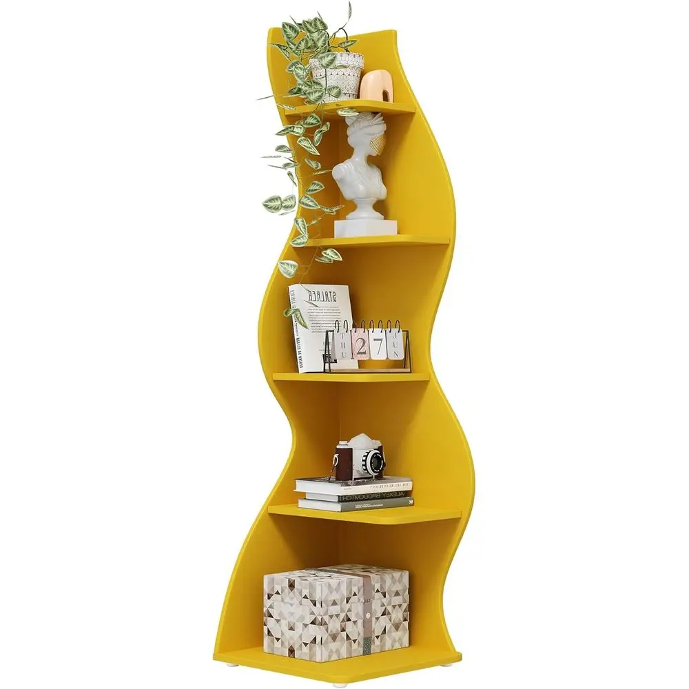 5-Tier Wall-Mounted Bookshelf, Modern Compact Storage Rack for Living Room or Home Office, Yellow (1 Piece)
5-Tier Wall-Mounted Bookshelf, Modern Compact Storage Rack for Living Room or Home Office, Yellow (1 Piece)