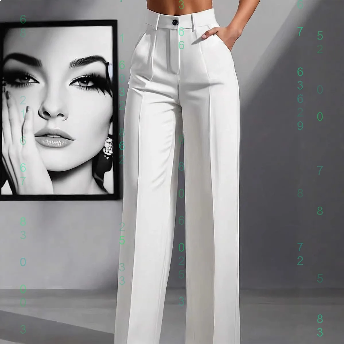 High Waist Straight Leg Dress Pants for Women Flowy Business Casual Trousers Long Pants Jumpsuit Overall
High Waist Straight Leg Dress Pants for Women Flowy Business Casual Trousers Long Pants Jumpsuit Overall