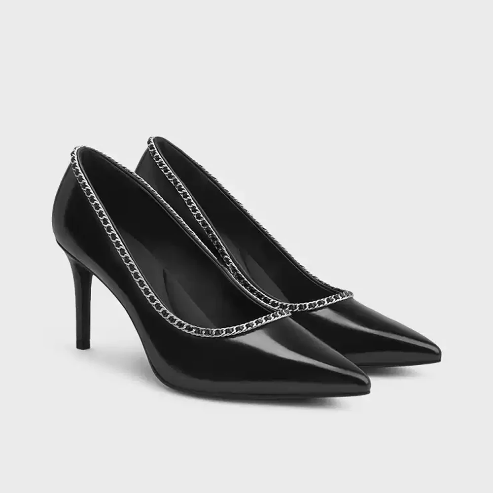 FWRD Women's Patent Leather Pointed-Toe Chain-Trim Stiletto Heels, Comfortable for Parties, Daily & Evening Wear #FWRD000261
FWRD Women's Patent Leather Pointed-Toe Chain-Trim Stiletto Heels, Comfortable for Parties, Daily & Evening Wear #FWRD000261