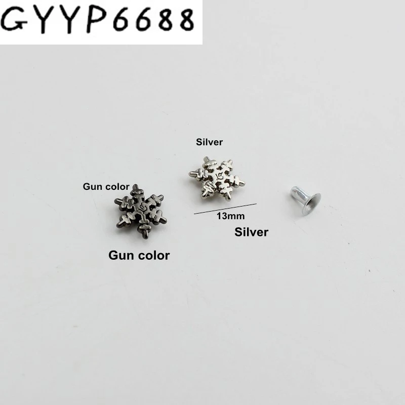 100pcs 3 colors 13mm snowflake hardware accessories decorative nail rivets diy Shoulder bag Messenger Bag rivets
100pcs 3 colors 13mm snowflake hardware accessories decorative nail rivets diy Shoulder bag Messenger Bag rivets