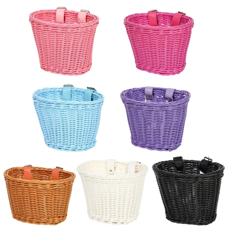 Bicycles Wicker Basket Front Handlebars Basket with Adjust able Belt Plastic Wovens Bikes Basket for Kid Bikes, Scooter
Bicycles Wicker Basket Front Handlebars Basket with Adjust able Belt Plastic Wovens Bikes Basket for Kid Bikes, Scooter
