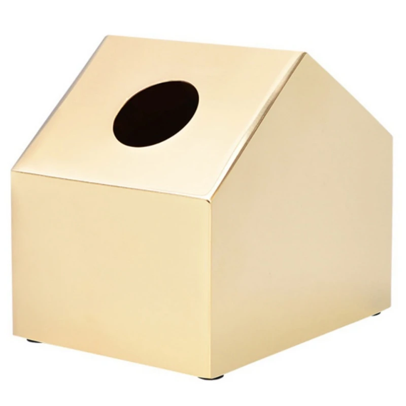 Stainless Steel House Shape Tissue Holder Box Cover Small House Shaped Golden Tissue Box Metal Tray Waterproof Tissue
Stainless Steel House Shape Tissue Holder Box Cover Small House Shaped Golden Tissue Box Metal Tray Waterproof Tissue