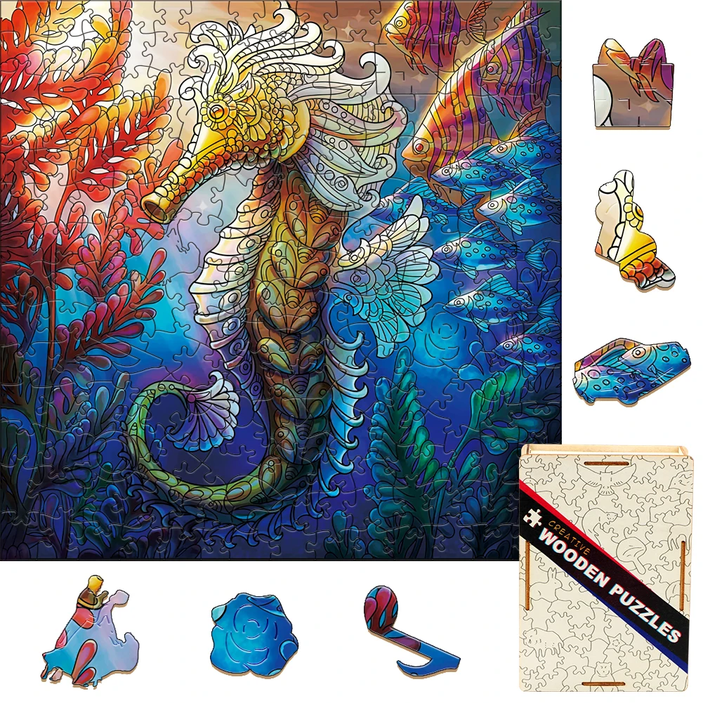 Animals Wooden Puzzle Seahorse Jigsaw Puzzle For Adult Underwater World Board Games Wood Puzzles Toys For Boys And Girls
Animals Wooden Puzzle Seahorse Jigsaw Puzzle For Adult Underwater World Board Games Wood Puzzles Toys For Boys And Girls
