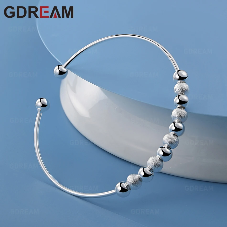 GDREAM 925 Sterling Silver Bangle With Round Beads And Open Design - Vintage, Elegant, And Noble Party Jewelry For Women
GDREAM 925 Sterling Silver Bangle With Round Beads And Open Design - Vintage, Elegant, And Noble Party Jewelry For Women