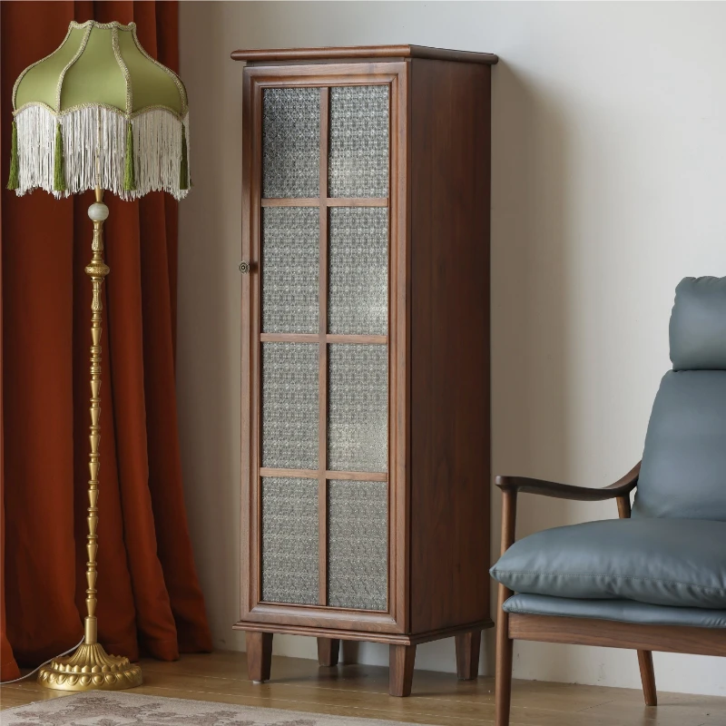 North American black walnut high cabinet retro storage wine cabinet guest dining room furniture
North American black walnut high cabinet retro storage wine cabinet guest dining room furniture