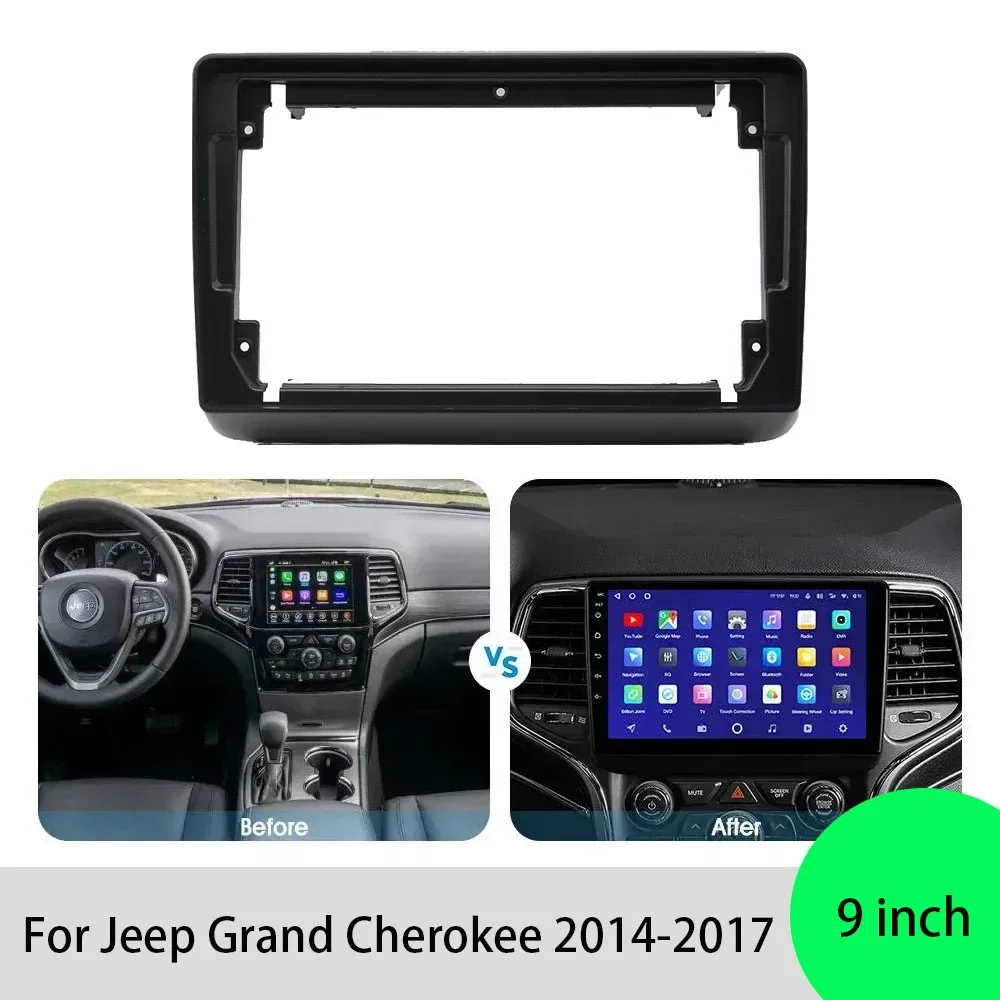Рамка для автомобильной аудиосистемы Jeep Grand Cherokee 2014-2017 9 дюймов с большим экраном и адаптером для DVD-панели 2Din
Рамка для автомобильной аудиосистемы Jeep Grand Cherokee 2014-2017 9 дюймов с большим экраном и адаптером для DVD-панели 2Din
