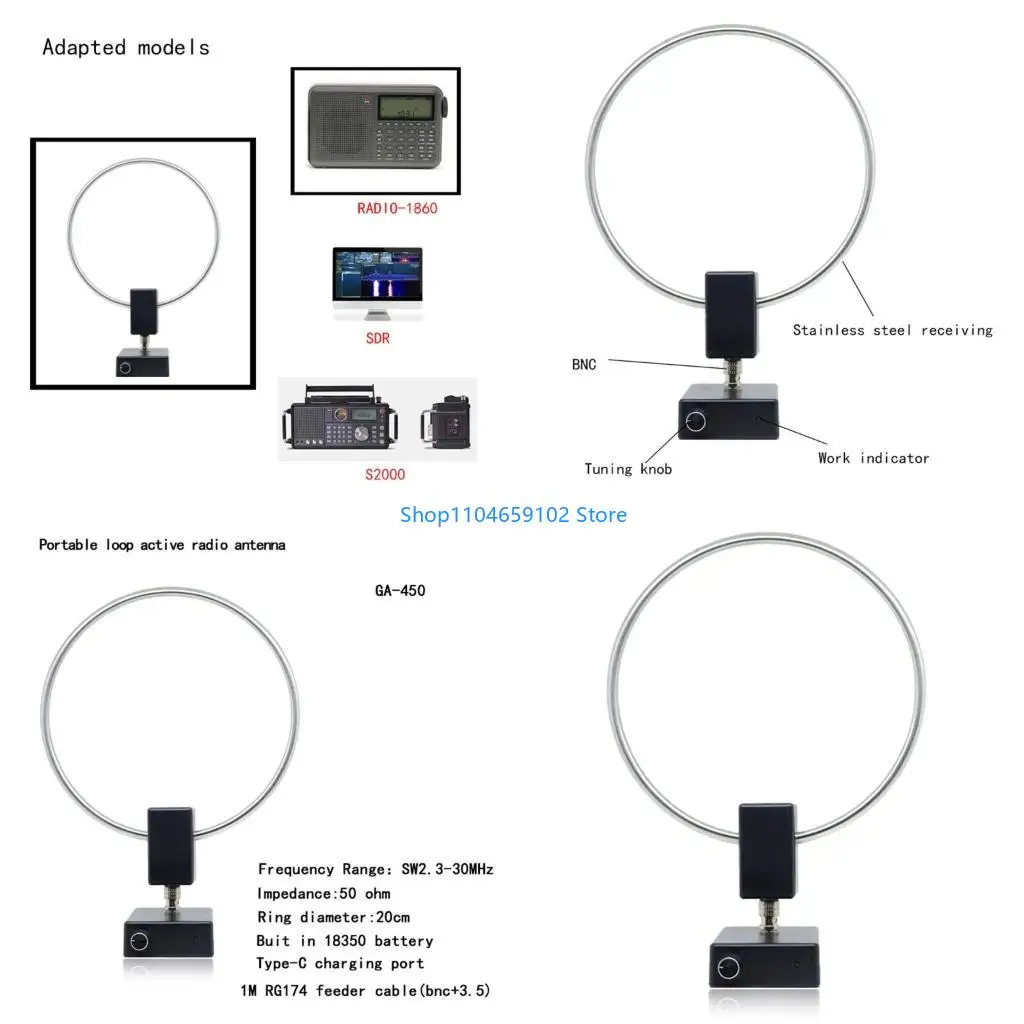 Round Short Receiving Antenna Durable Radio Parts for GA450 SW 2.30-30MHz
Round Short Receiving Antenna Durable Radio Parts for GA450 SW 2.30-30MHz