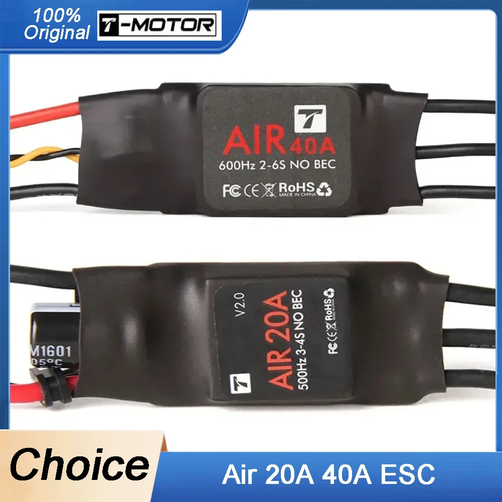 T-MOTOR AIR Series ESC Air 20A 40A NO BEC Brushless ESC Air40A Air20A Electronic Speed Controller For Multicopter
T-MOTOR AIR Series ESC Air 20A 40A NO BEC Brushless ESC Air40A Air20A Electronic Speed Controller For Multicopter