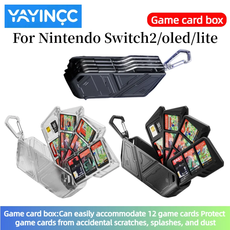 YAYINCC For Nintendo Switch2/oled/lite Game Cards Case Hard Shell Can contain 12 game cards with 4 Layer Rotatable Holder
YAYINCC For Nintendo Switch2/oled/lite Game Cards Case Hard Shell Can contain 12 game cards with 4 Layer Rotatable Holder