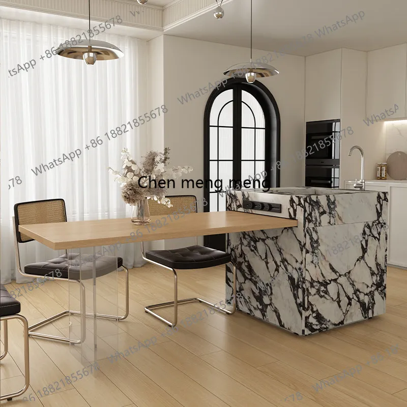 French island dining table simple modern telescopic island integrated island solid wood suspended dining table
French island dining table simple modern telescopic island integrated island solid wood suspended dining table