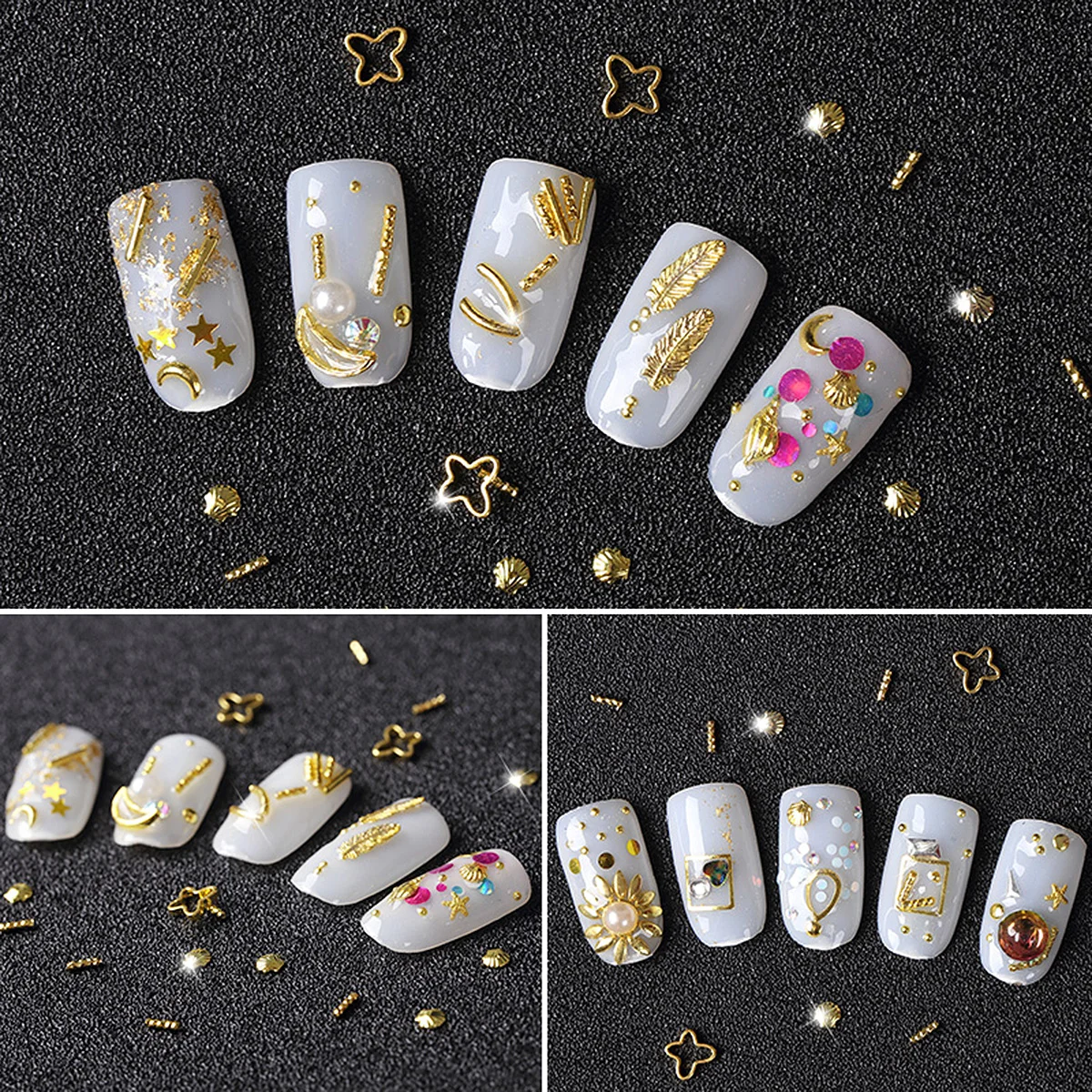 1Pcs Nail Art Metal Rivet Studs 12 Grids Mixed Sizes DIY Nail Art Design Decorations Suitable for Natural False Nails
1Pcs Nail Art Metal Rivet Studs 12 Grids Mixed Sizes DIY Nail Art Design Decorations Suitable for Natural False Nails