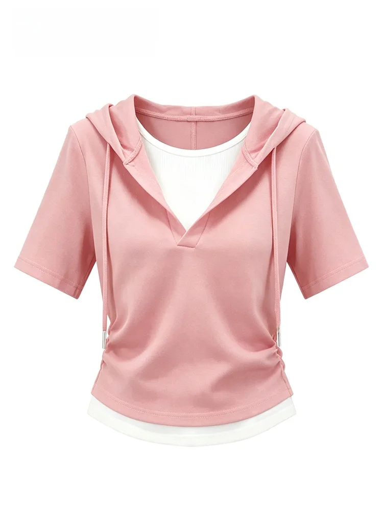 Cara CLUB plus Size Short Sleeve T-Shirt Women's Summer New Style Faux Two-Piece Patchwork All-Match Hoodie Trendy Top
Cara CLUB plus Size Short Sleeve T-Shirt Women's Summer New Style Faux Two-Piece Patchwork All-Match Hoodie Trendy Top