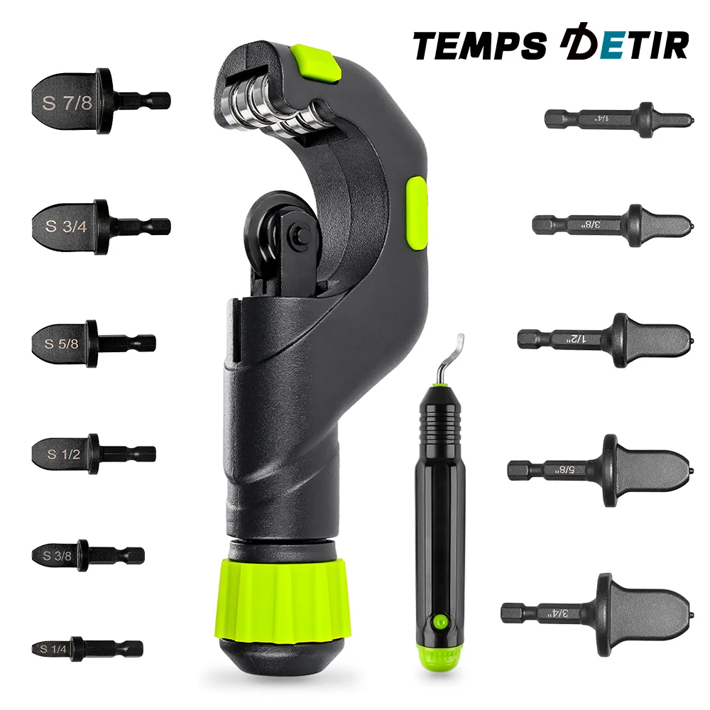3-in-1 Copper Pipe Cutting and Expansion Kit, 5-50cm Adjustable Pipe Cutter, Deburring Tool, Rotary Pipe Expansion Drill Bit Set
3-in-1 Copper Pipe Cutting and Expansion Kit, 5-50cm Adjustable Pipe Cutter, Deburring Tool, Rotary Pipe Expansion Drill Bit Set