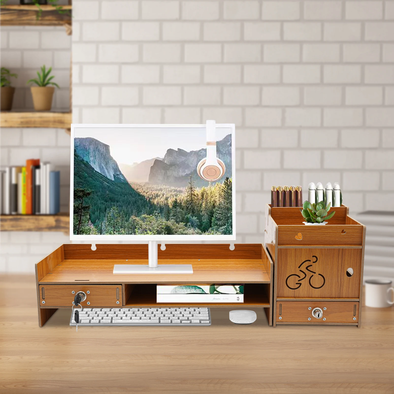 Подставка для монитора, базовый экран с держателем для мобильного телефона и ящиком, зона хранения, 48 x 20 x 13,5 см, принтер для ноутбука с деревянной основой
Подставка для монитора, базовый экран с держателем для мобильного телефона и ящиком, зона хранения, 48 x 20 x 13,5 см, принтер для ноутбука с деревянной основой